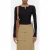 Closed Half Placket Longsleeve T-shirts Black
