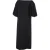 Parelmoer off-shoulder midi-jurk in zwart polyester