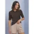 Poloshirt met gebreide look en geribbelde structuur