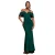 Vrouwelijke jurk met gedrapeerde mouwen Goddiva Off The Shoulder Maxi