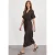 Midi-jurk met V-hals en luipaardprint