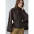 TRENDYOLMİLLA Dames Bruin Effen Lang Regular fit Jassen