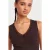 Mouwloze Kant Geribbelde V-hals Blouse
