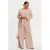 YOEK lang vest lichtbruin met lurex