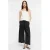comma linnen wide leg fit culottebroek – zwart