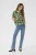 Blouse met korte mouwen Relaxed fit Green Blurry Leafs green