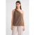 Asymmetrische Kraagaccessoire Gedetailleerde Top