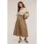 Motivi Cotton Poplin Cargo Skirt Brown