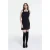The Kooples Robe Courte Dos Nu Avec Froufrous En Romantic Crepe Black