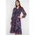 V-hals Midi-jurk met knoopsluiting