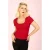Darlene top in lippenstift rood