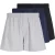 Jack & Jones Heren wijde boxershorts jacjones jersey stretch 3-pack effen grijs/donkerblauw/zwart