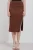 Gestructureerde Midi Rok met Kettendetail