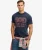 Vintage Prep Relaxed T-shirt Blauw
