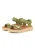 WODEN Sandaal ‘Line’  bruin / groen