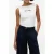 Tommy Hilfiger Slim Boat Neck Tank Top Ecru