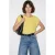Gestreepte gebreide top met boothals