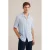WE Fashion casual overhemd met textuur lichtblauw