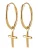 ELLI Oorbellen ‘Kreuz’  goud