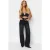 TRENDYOLMİLLA Dames Zwart Effen Wijde pijp Hoge taille Jeans