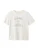 MANGO Shirt ‘RIN’  grijs / offwhite