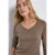 Street One Dames Basic shirt met knoopdetail in Bruin