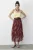 Hoog Taille Paisley Maxi Rok met Riem