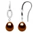 Oorbellen Hooks Zoetwater Parels 89mm Chocolate Peren Sieraden 925