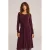 WE Fashion midi jurk met lurex donkerrood