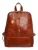 Anna Luchini Brown Rundleer Tas