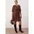 Trendyol Curve Dames Bruin Effen Kort / Mini Kort Casual A-lijn Grote maten Jurk