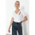 TRENDYOLMİLLA Dames Wit Geborduurd Kort Regular fit T-shirts