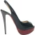 Christian Louboutin Lady Peep Sling 150 pumps in zwart lakleer