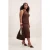 Trendyol Curve Dames Bruin Effen Maxi Mouwloos Bodycon Grote maten Jurk