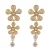 Club Manhattan oorbellen Diamante Blossom goudkleurig
