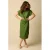 Sissy-Boy midi jurk met knoopdetail – donkergroen