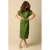 Sissy-Boy midi jurk met knoopdetail – donkergroen