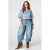 MS Mode top met stippen Plus Size – blauw