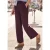 Street One Studio Dames Mid Waist broek met Wide Legs en structuur in Paars