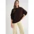 Geribde Brei Pullover Trui met Haar Vlecht Patroon
