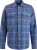 Vanguard Overshirt Brushed Ruit Blauw