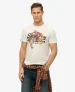 Superdry Mannen Vintage Logo Tokyo T-Shirt met Relaxte Pasvorm Wit