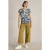 White Stuff Nelly Notch Neck Tee Navy Print