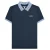 Lambretta Heren Gingham Kraag Groot & Lang Poloshirt (Zwart)