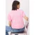 TRENDYOLMİLLA Dames Roze Grafisch Kort Oversized T-shirts