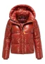 Marikoo dames gewatteerde winterjas Skyraa met capuchon & glanzend design