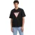 Guess Iconisch T-shirt voor heren, in jeansstijl (Zwart)