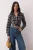 TRENDYOLMİLLA Dames Bruin Geruit Lang Regular fit Overhemden