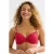 BEACHWAVE voorgevormde beugel bikinitop met lurex en textuur rood