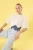 TRENDYOLMİLLA Dames Ecru Colorblock Kort Regular fit Blouses